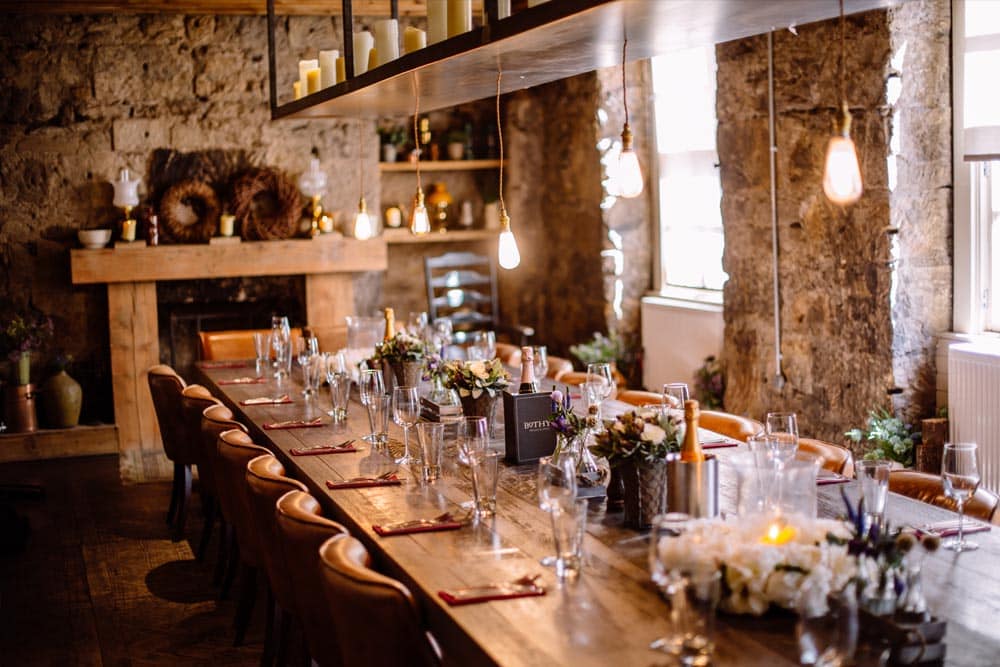 Private dining room at The Bothy Glasgow